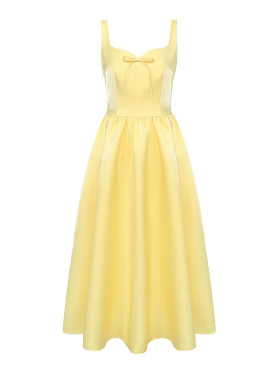 Vintage 1950s Red Satin Swing Dress