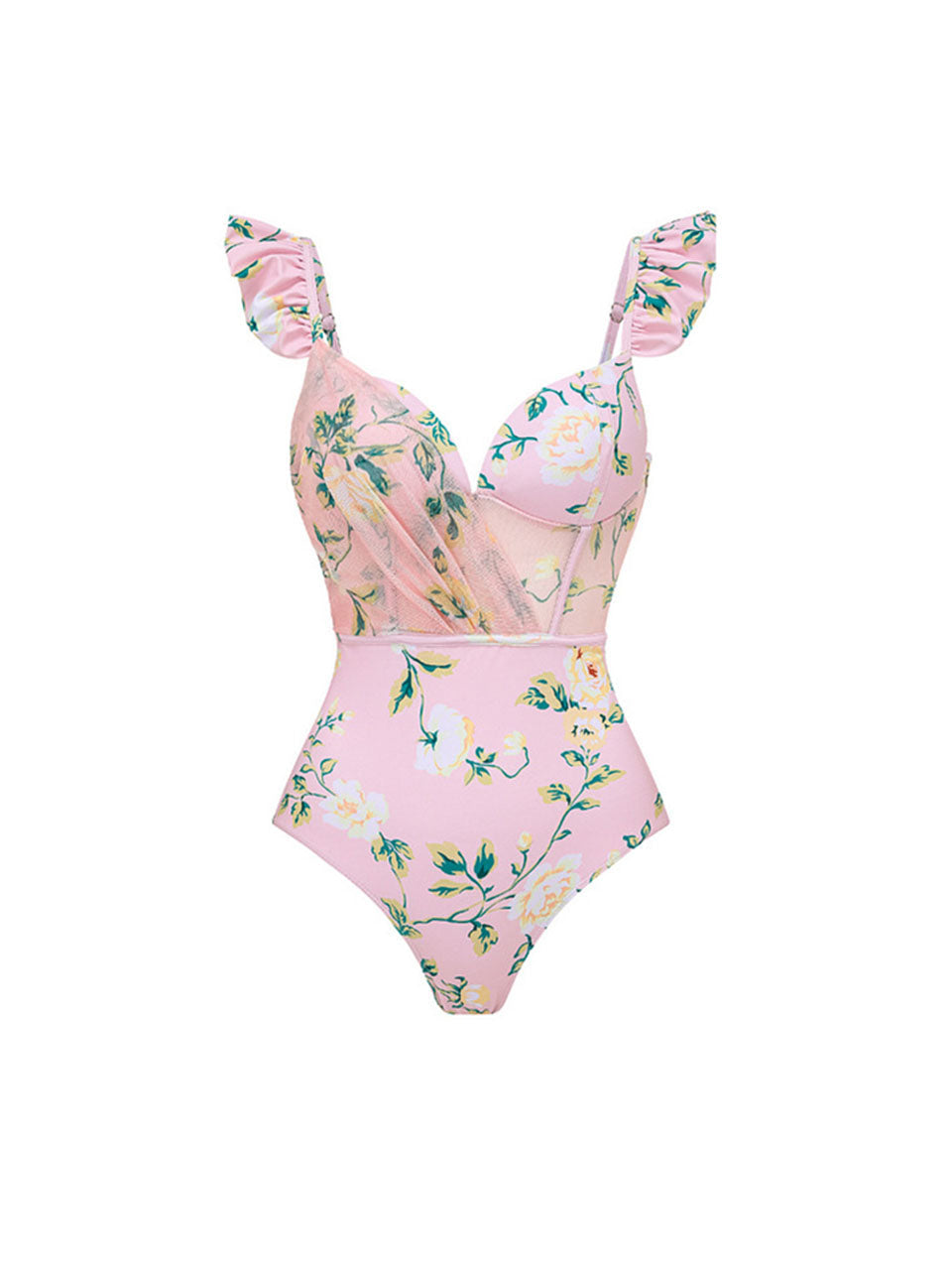 Barbiecore Pink Floral One-Piece Swimsuit