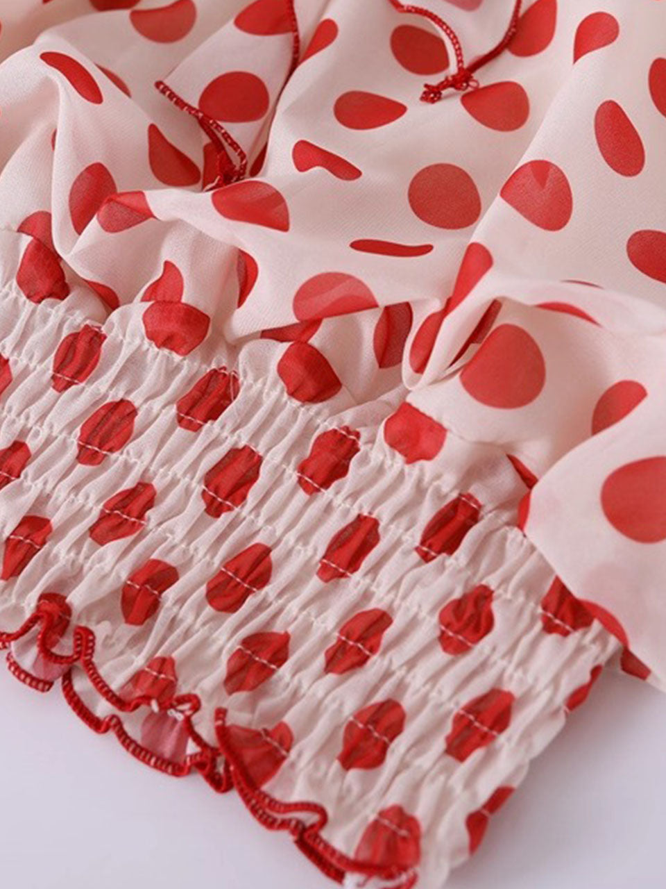 Red Polka Dots Halter 1950S Vintage Top