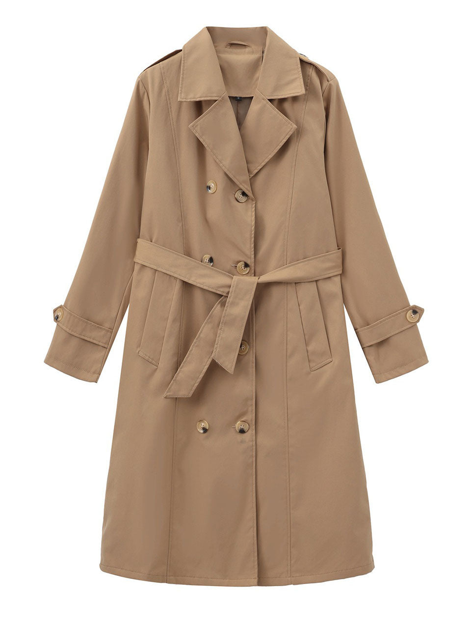 Black Double-Breasted Trench Coat