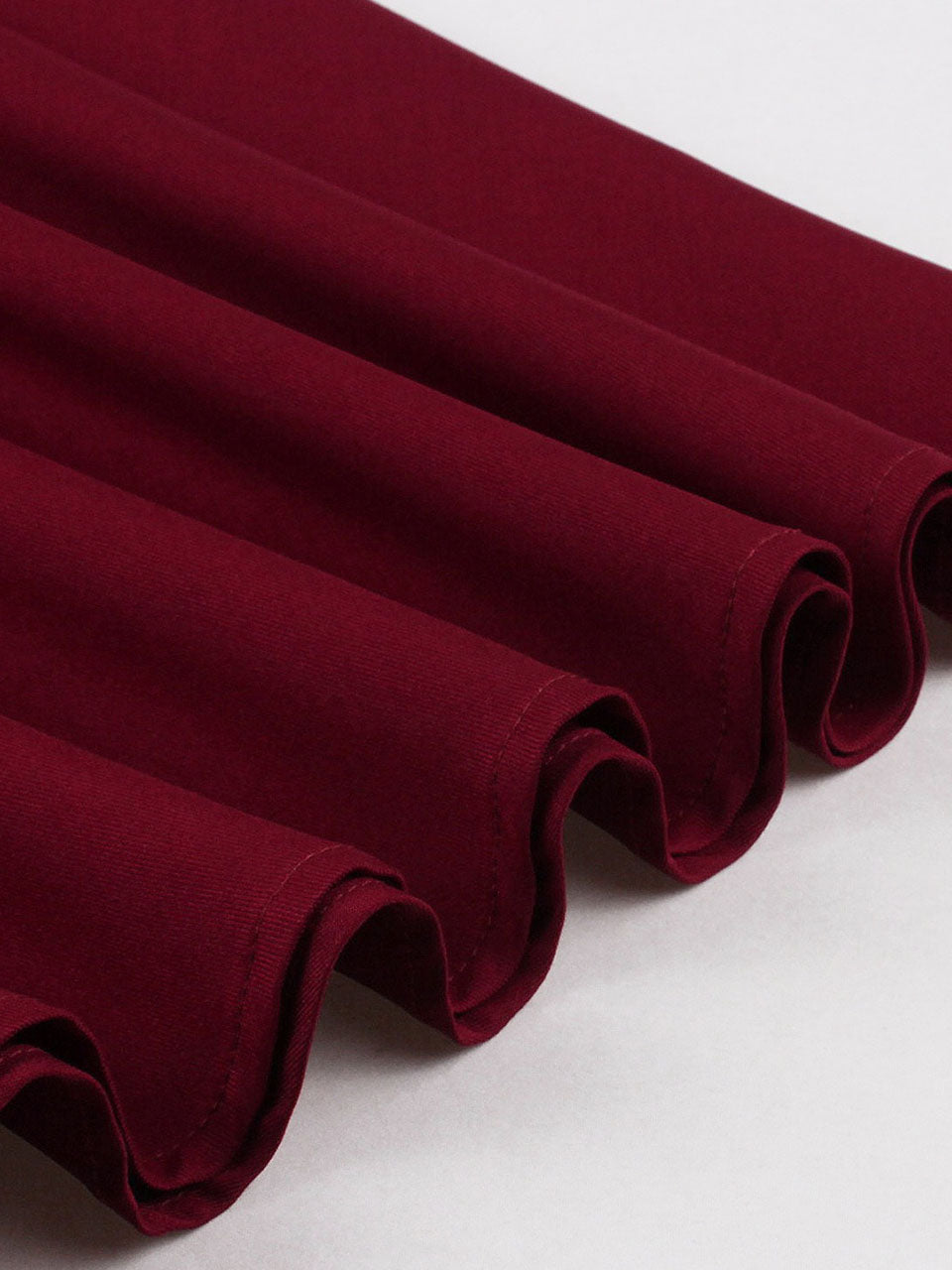 1950s Wine Red Peplum Top