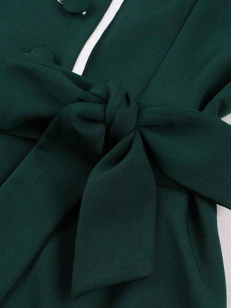 Vintage Green Button Swing Shirt Dress