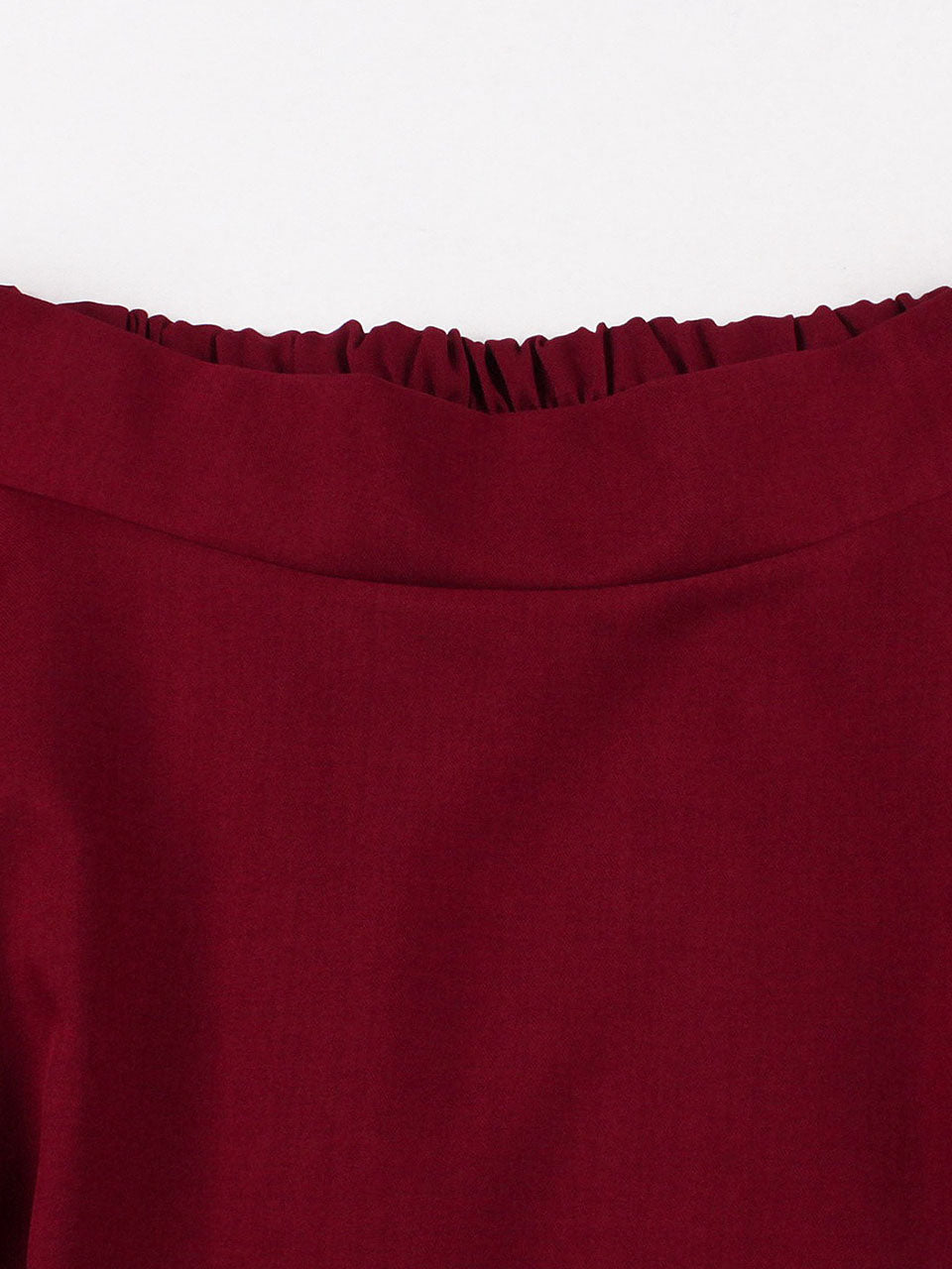 1950S Wine Red High Waist Swing Vintage Skirt