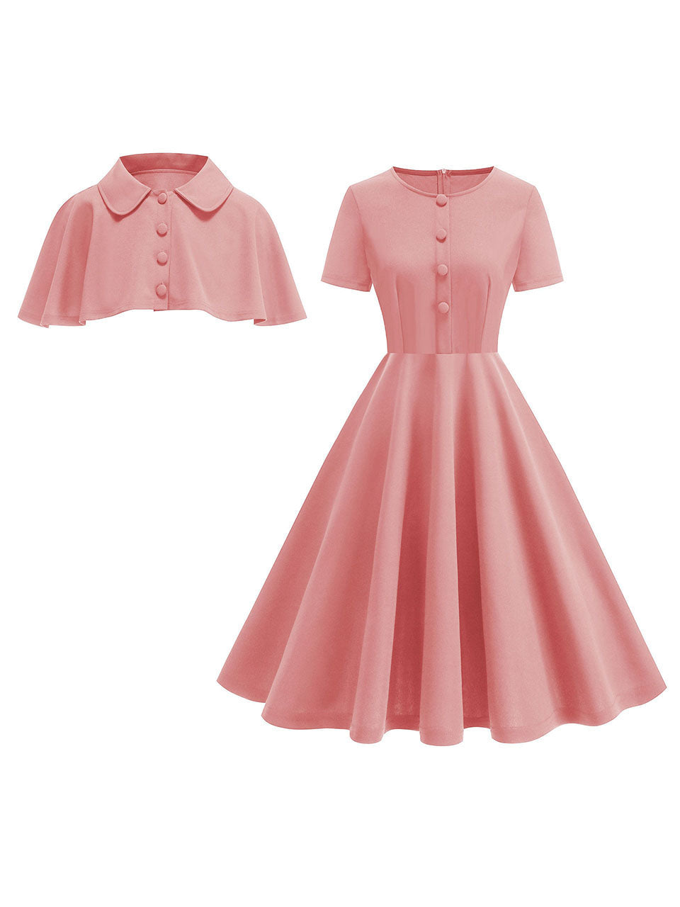 Classic Short Sleeveless 50S Swing Christmas Dress