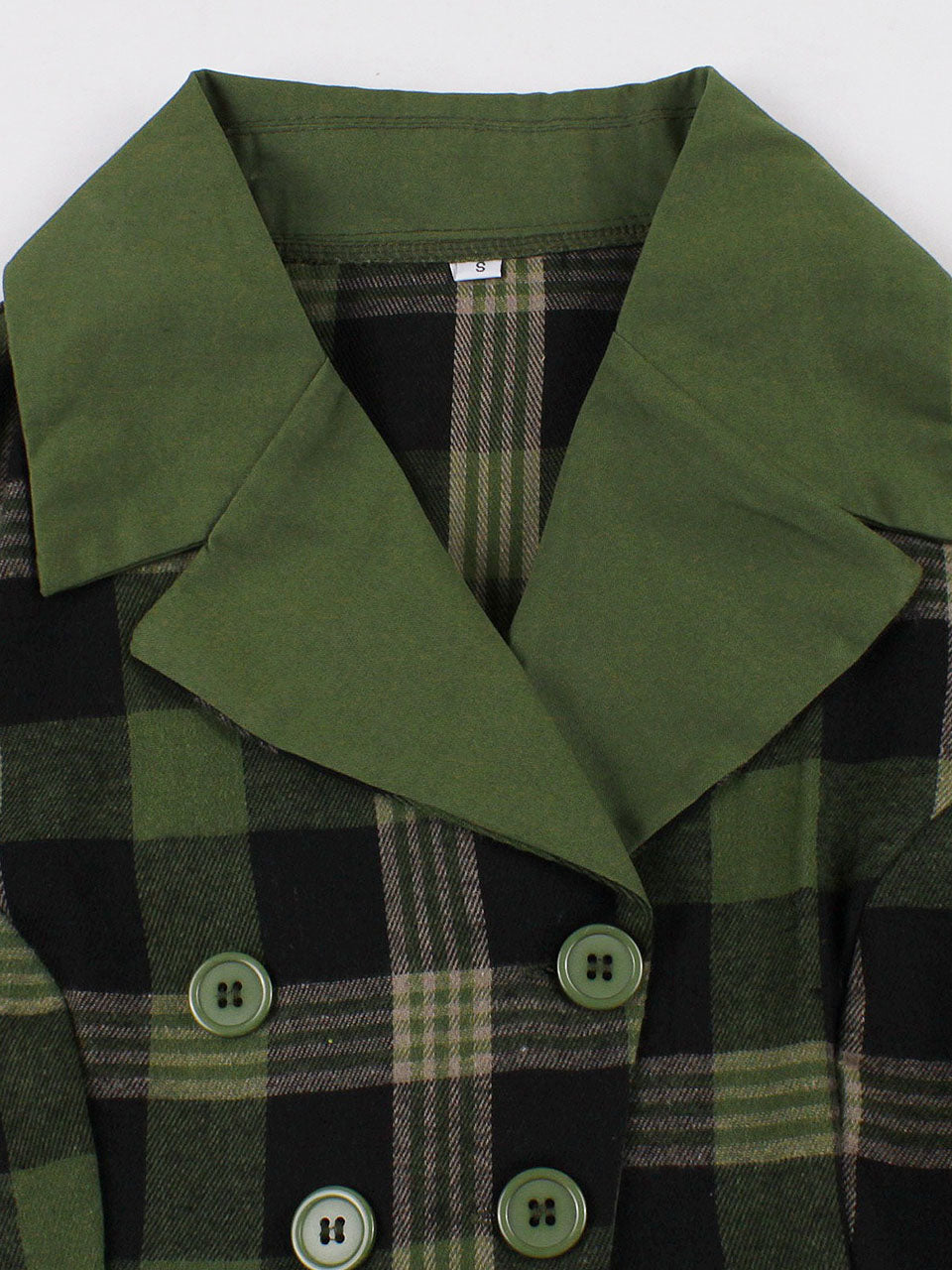 Christmas Green Plaid Vintage Shirt Dress