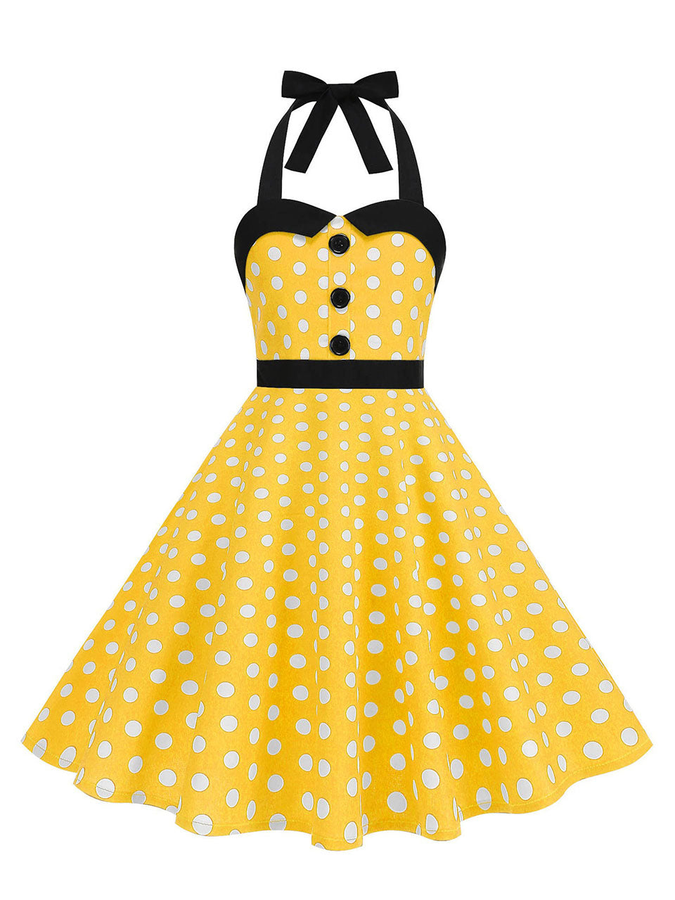 Kids Little Girls' Dress Halter Polka Dots Sleeveless Cotton 1950S Vintage Dress