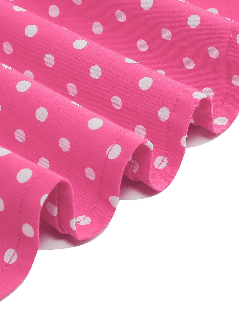 Kids Little Girls' Dress Pink Turn Down Collar Polka Dot Cotton 1950S Vintage Dress