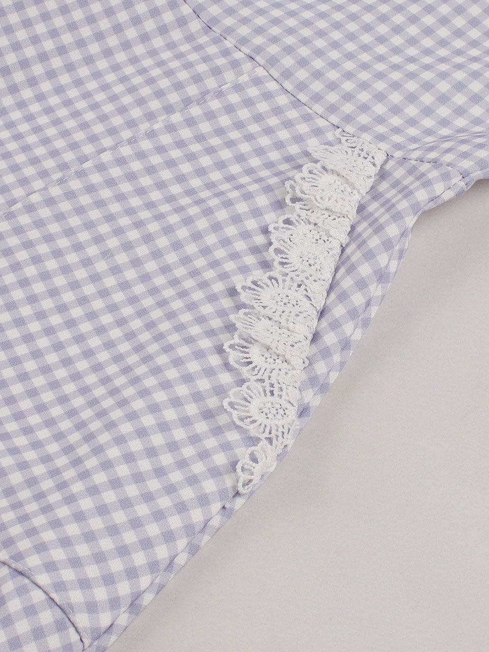 1950s Purple Plaid Lace Sleeveless Swing Dress