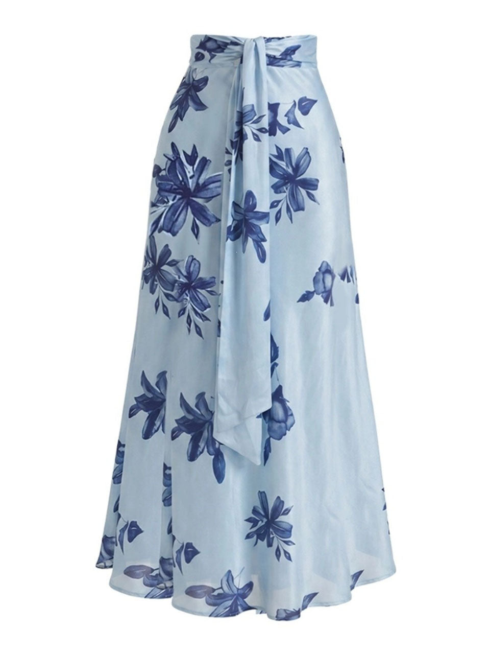 Vintage Blue Floral One-Piece Swimsuit