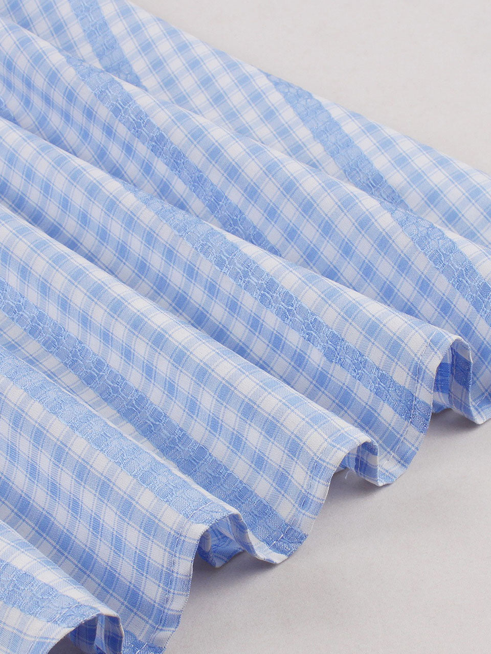 Blue Plaid Peter Pan Collar A-Line 1940S Vintage Shirt Dress