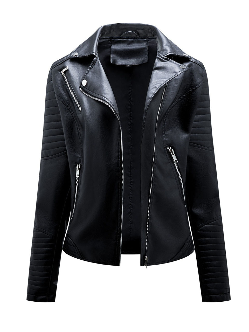 Yellow PU Leather Motorcycle Coat