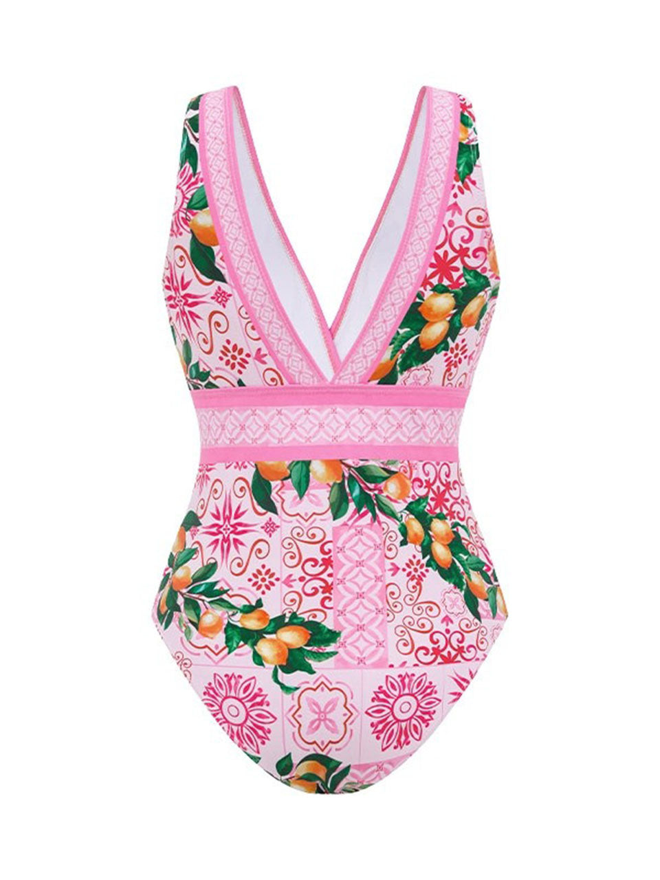 Pink Floral Bathing Suit - 2 Piece Swimsuit and Beach Cover Up Skirt
