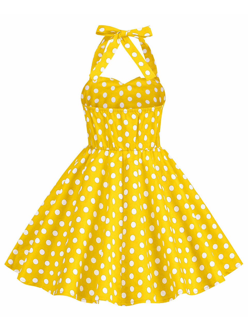 Kids Little Girls' Dress Bow Halter Polka Dots Sleeveless Cotton 1950S Vintage Dress