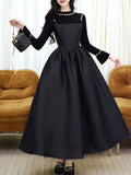 2 Piece Black Retro Suspender Dress