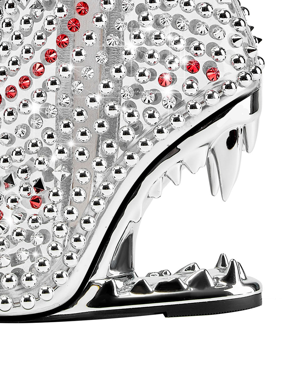 Silver High Heel Pointed Toes Luxury Bling Rhinestone Boots Shoes