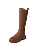 Boots Platform Round Toe Knee High Boots Casual