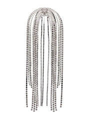 Vintage Rhinestone Hair Chain Long tassel Headband Hair Jewelry for Women
