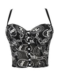 Embroidered Floral Corset Camisole Top
