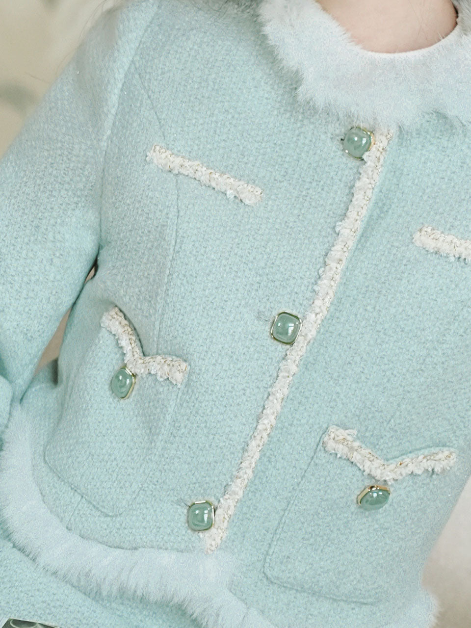2PS Green Long Sleeve Warm Coat