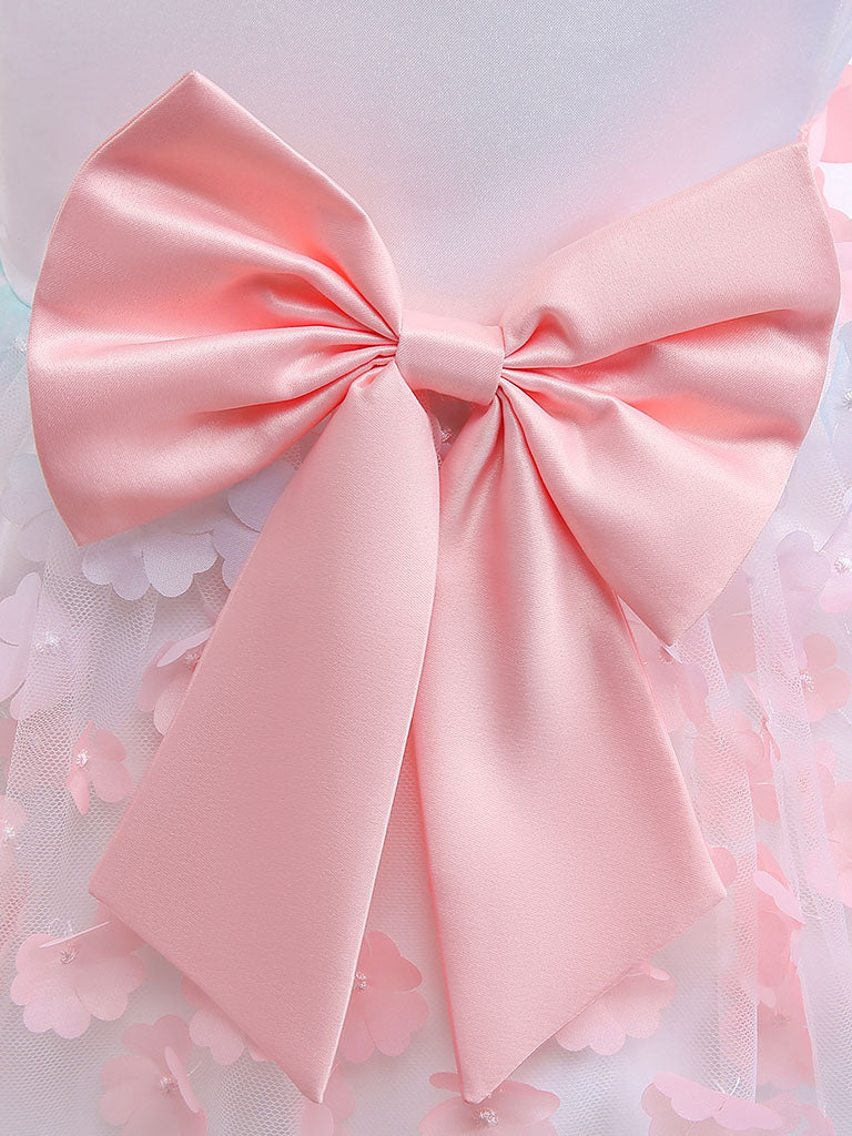 Kids Little Girls' Dress Princess Flowers Birthday Christening Dress