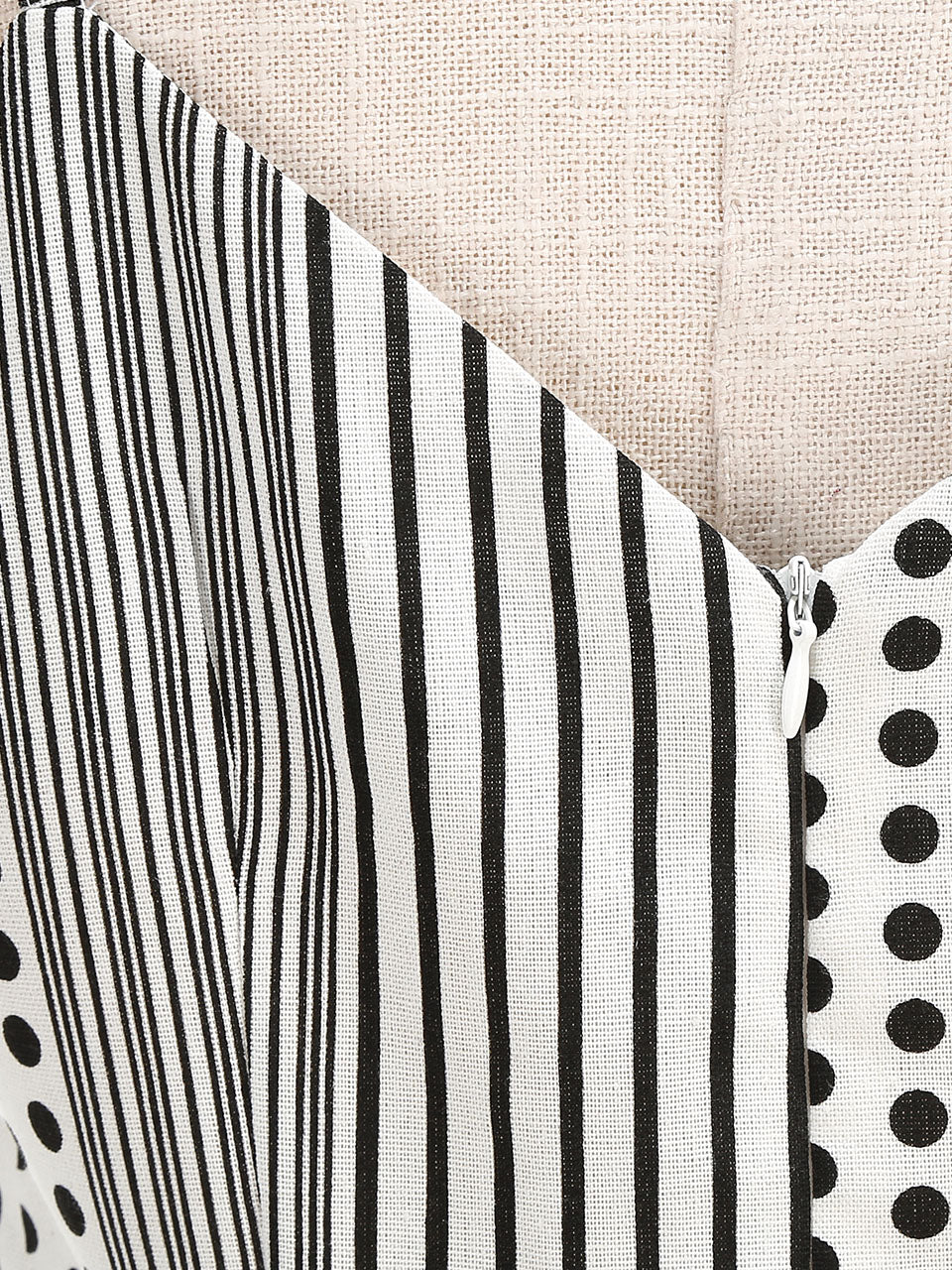 1950s Vintage Polka Dot Vertical Stripes Spaghetti Strap U-Neck Retro Swing Dress