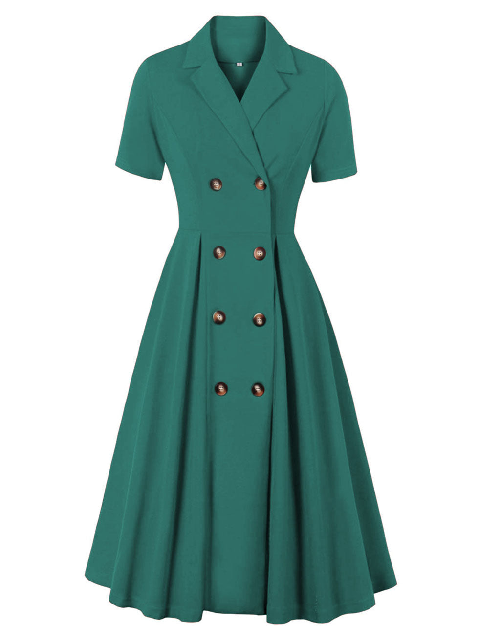 Red V Neck 1950S Vintage Swing Dress