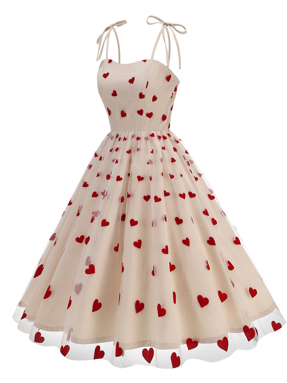 Pink Spaghetti Strap Sweet Heart Swing 1950S Vintage Dress