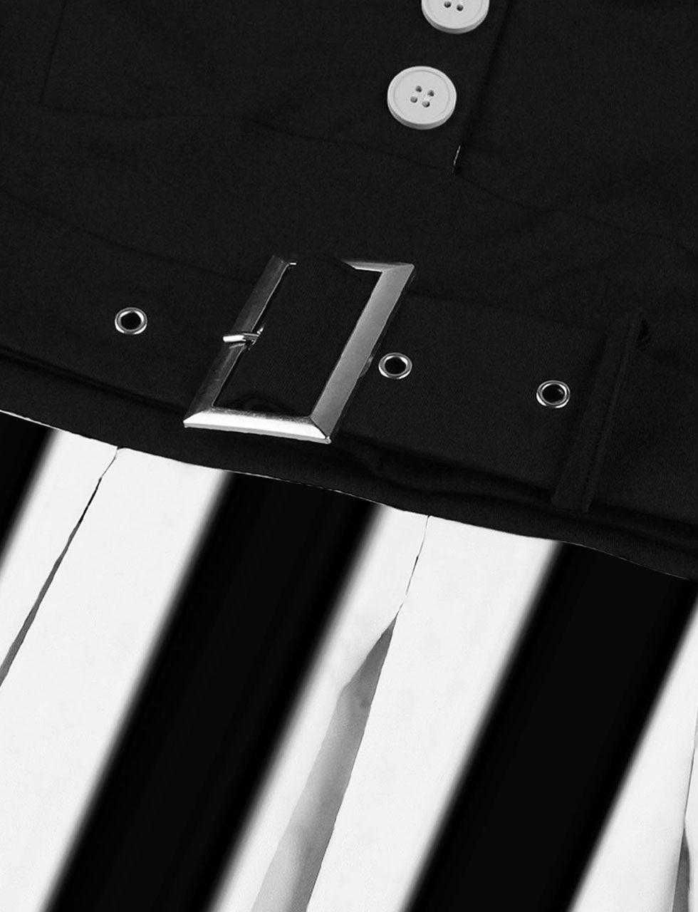 Beetlejuice Costume 1950S Short Sleeve Dress