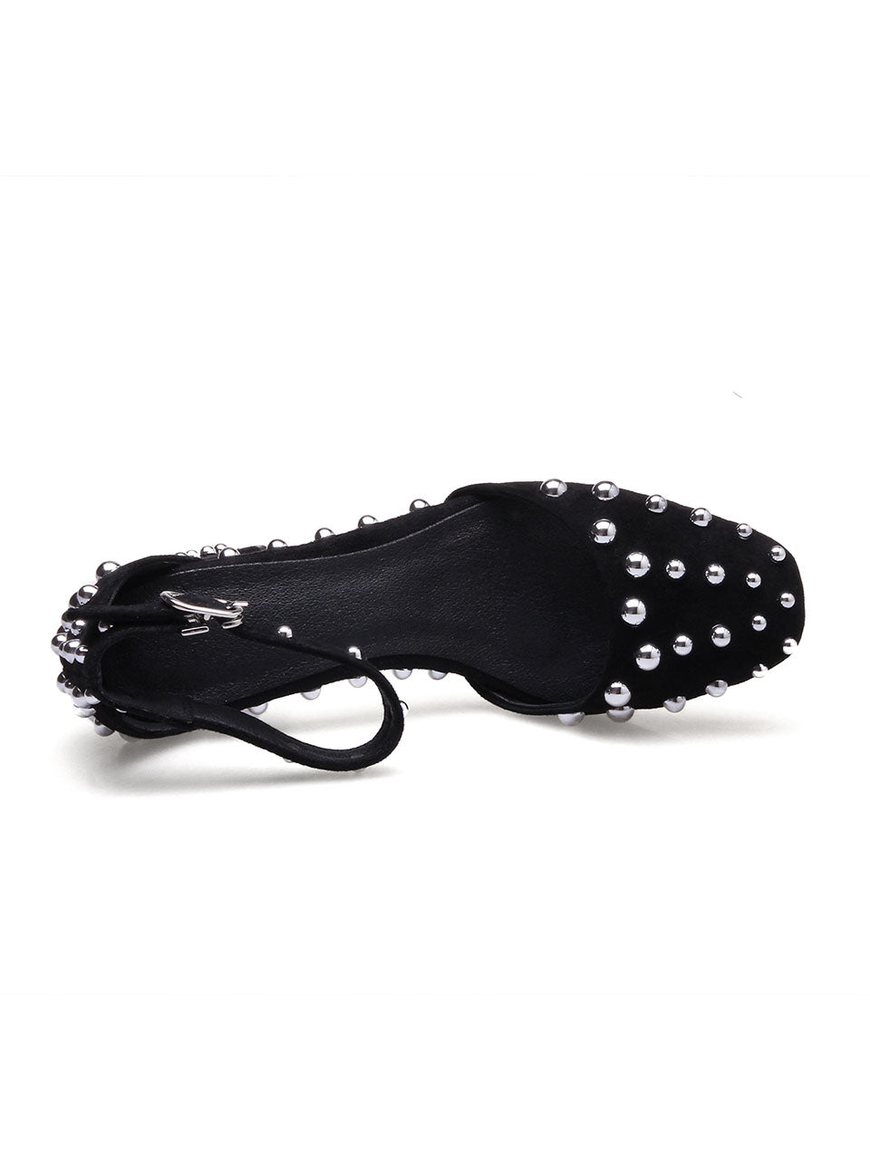 Piont Toe Rivet Chunky Heel Sandals Leather Vintage Shoes