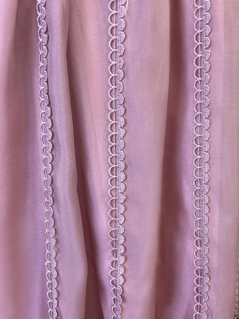 Nude Pink Organza Lace Ruffles Edwardian Revival Dress