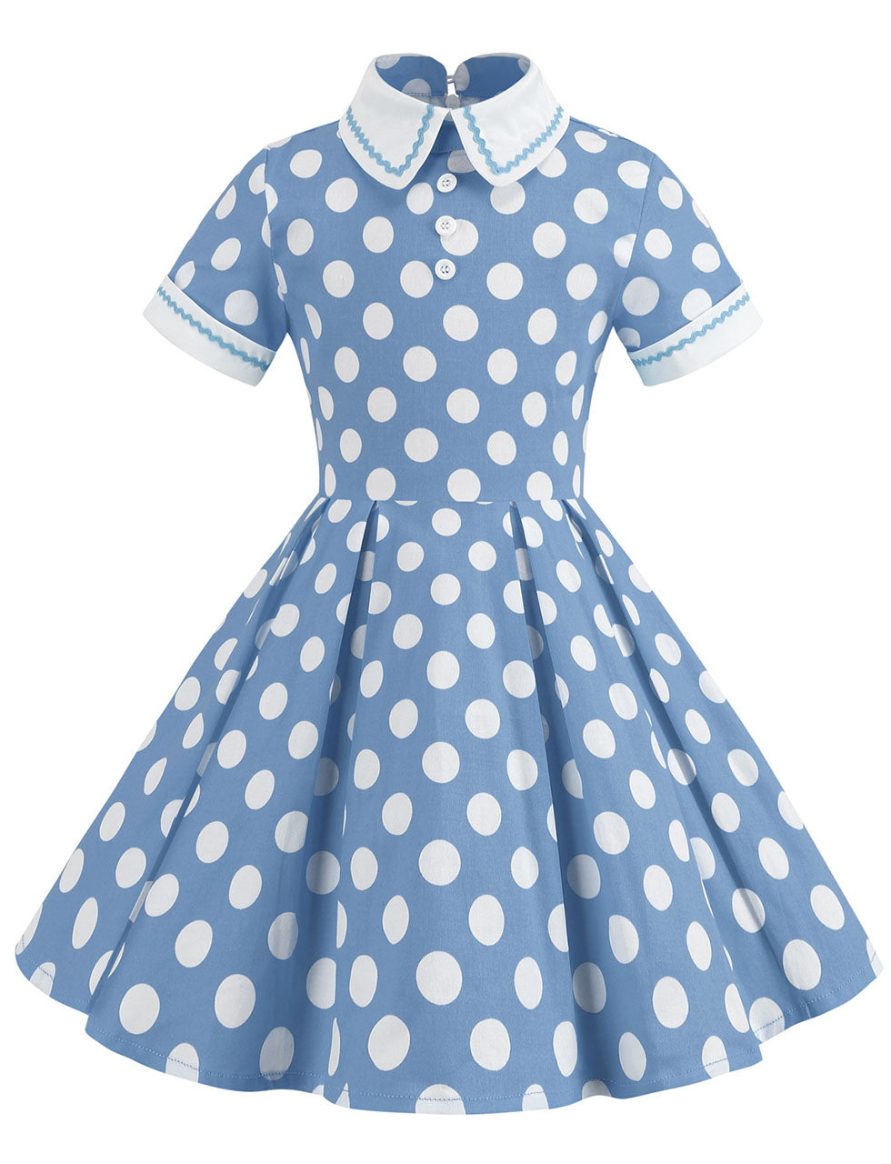 Kids Little Girls' Dress Polka Dots Peter Pan Collar 1950S Dress