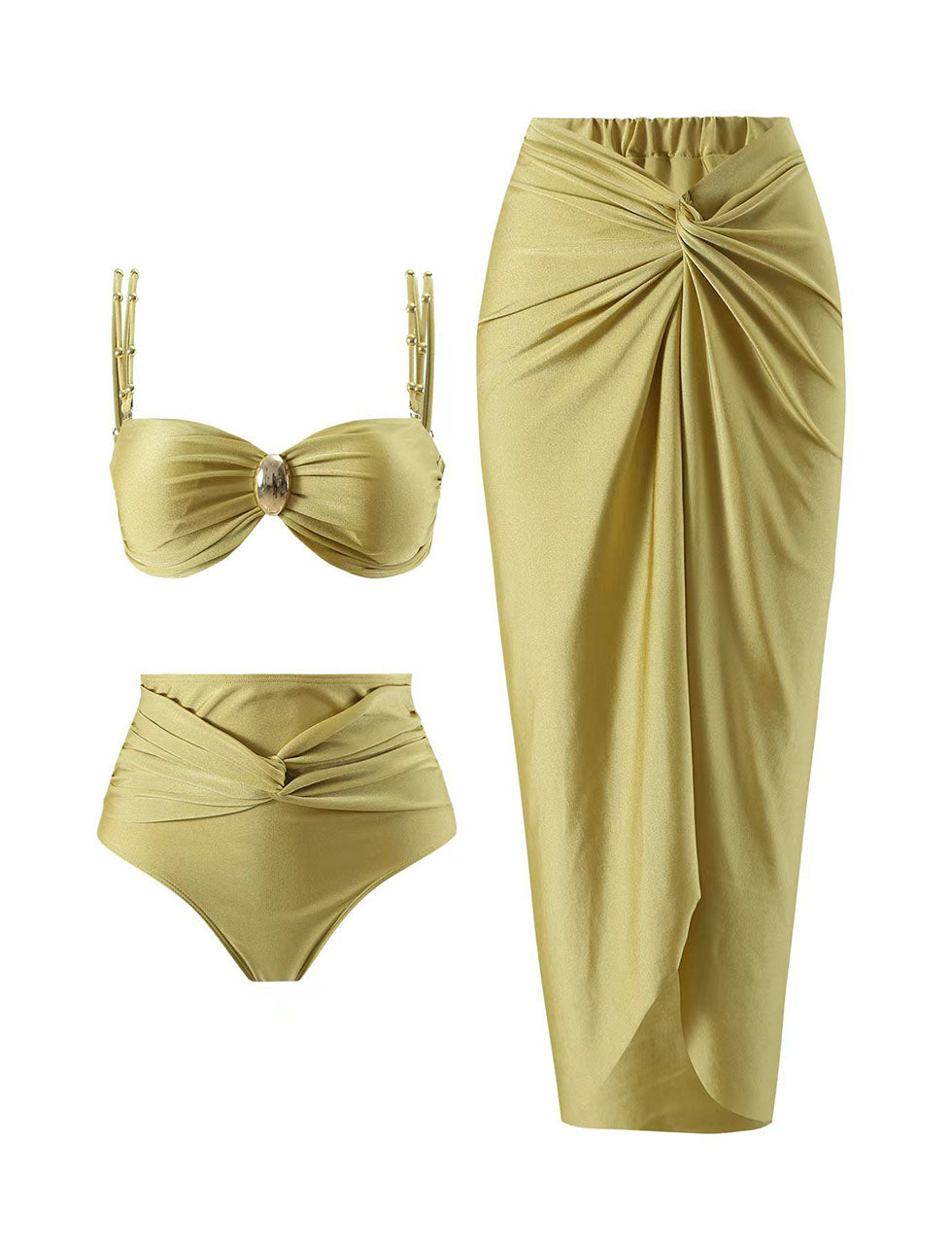 Yellow Strap Two Pieces
