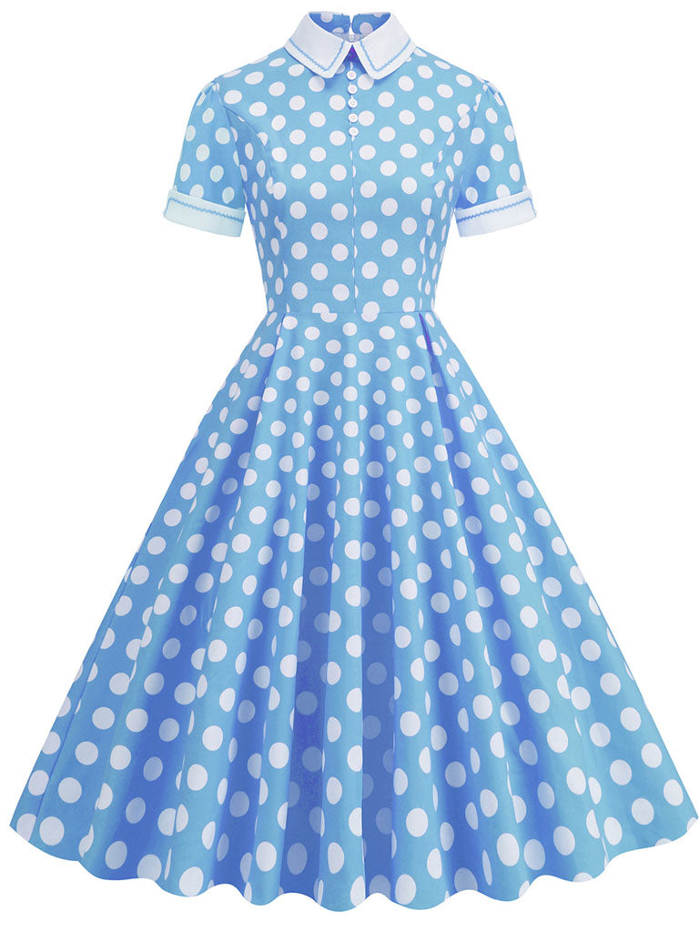 Polka Dots Peter Pan Collar 1950S Dress
