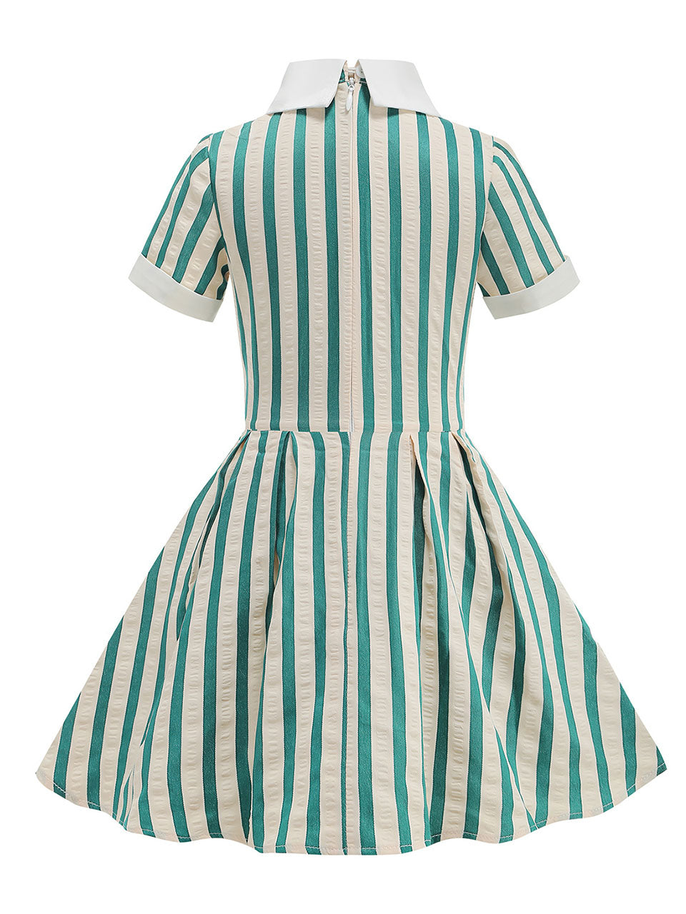 Kids Little Girls' Dress Stripe Peter Pan Collar 1950S Vintage Dress