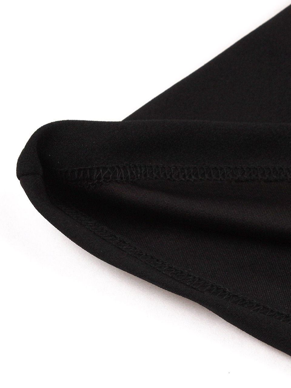 1950S Black Stripe Turndown Collar Short Sleeve Vintage Dress