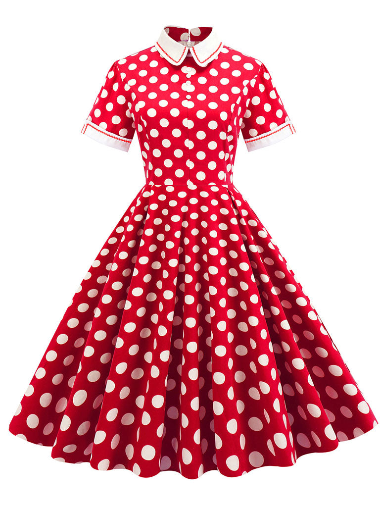 Polka Dots Peter Pan Collar 1950S Dress