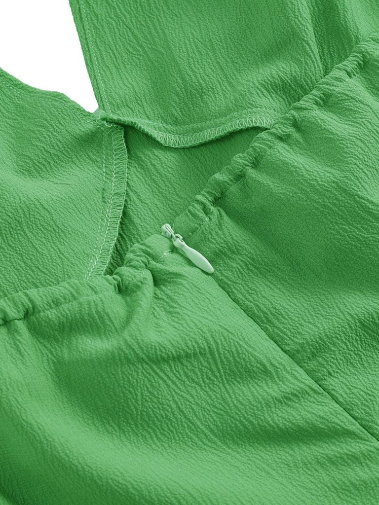 Green Vintage Halter Backless 1950S Vintage Dress