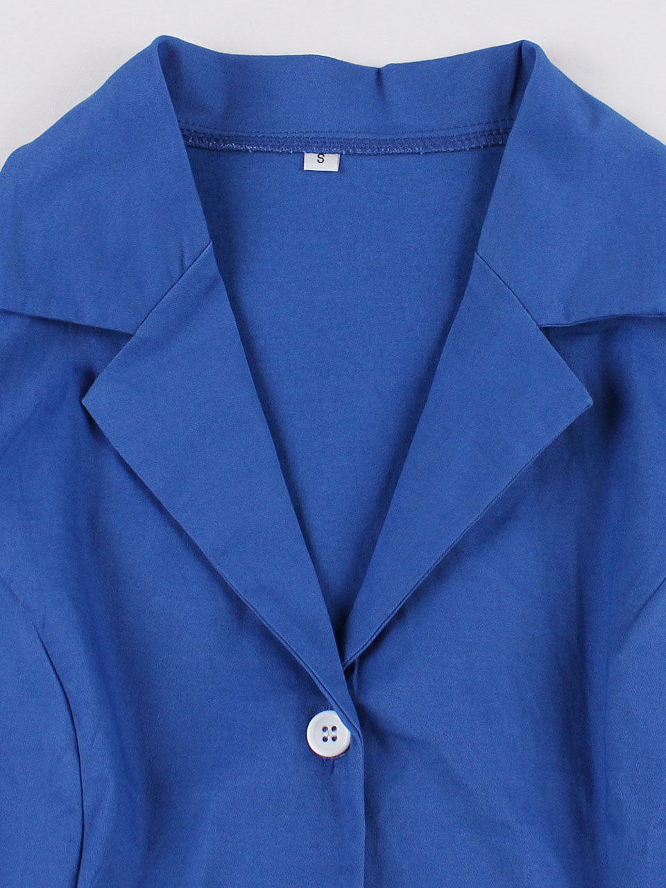 Blue V Neck 1950s Swing Dress