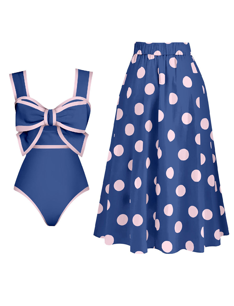 Bow Retro Style One Piece