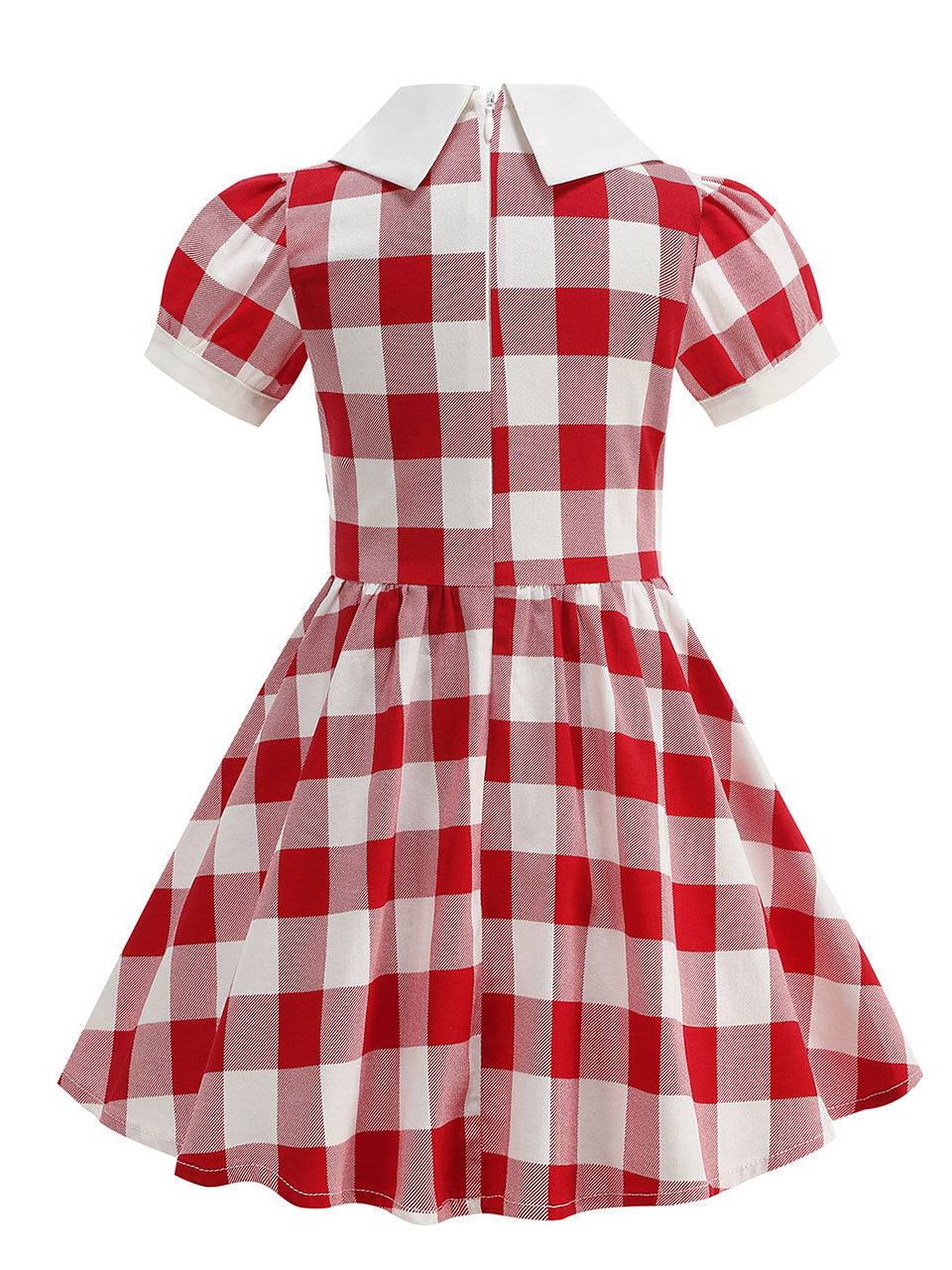 Kids Little Girls' Dress Plaid 1950S Vintage Dress