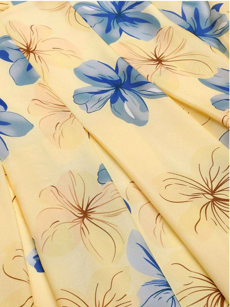 The Marvelous Mrs.Maisel Same Style Yellow Floral Swing 50S Dress