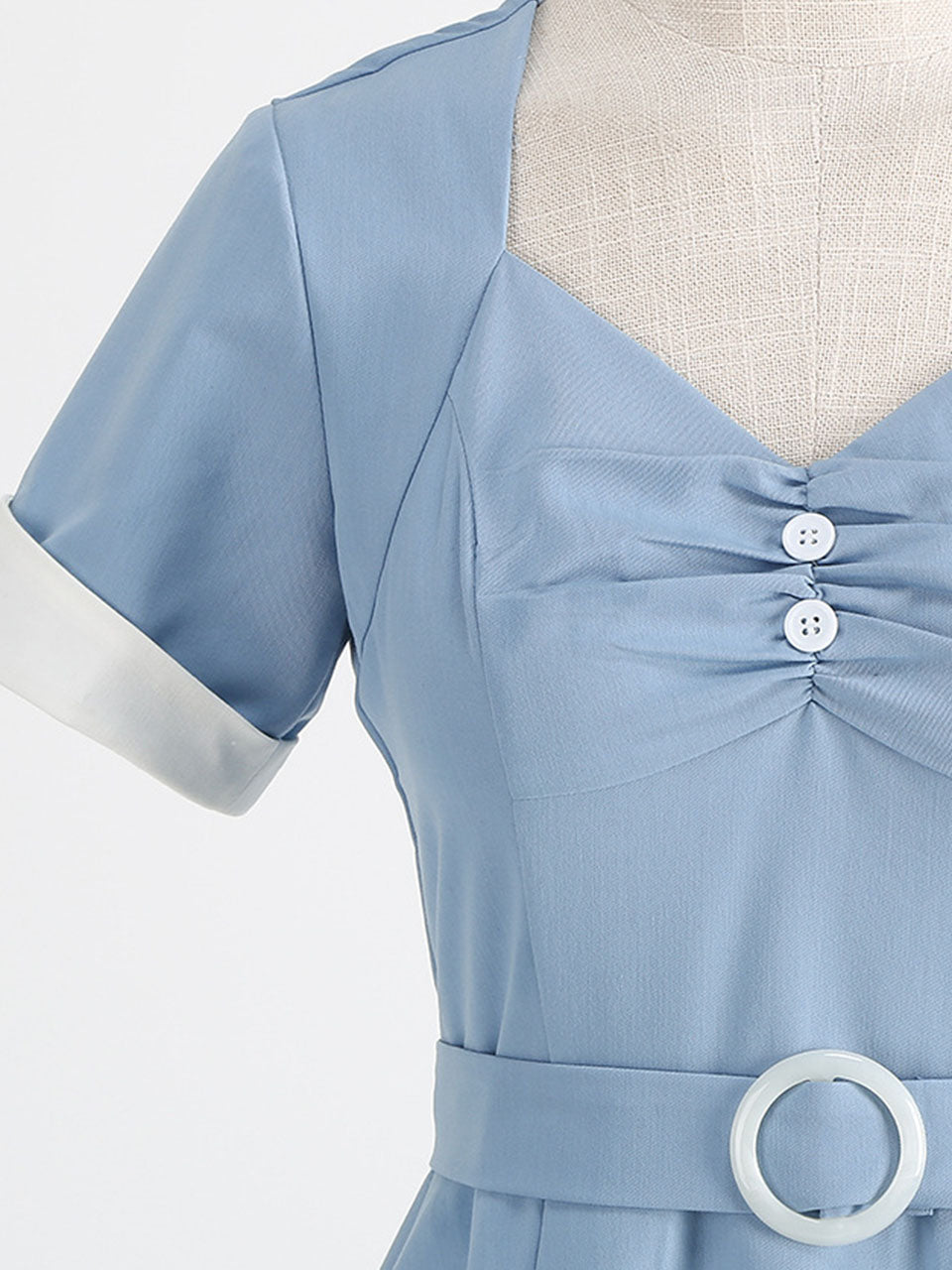 Yellow Sweet Heart 1950s Vintage Shirt Dress for Short Sleeve Audrey Hepburn Style Cocktail Swing Dress