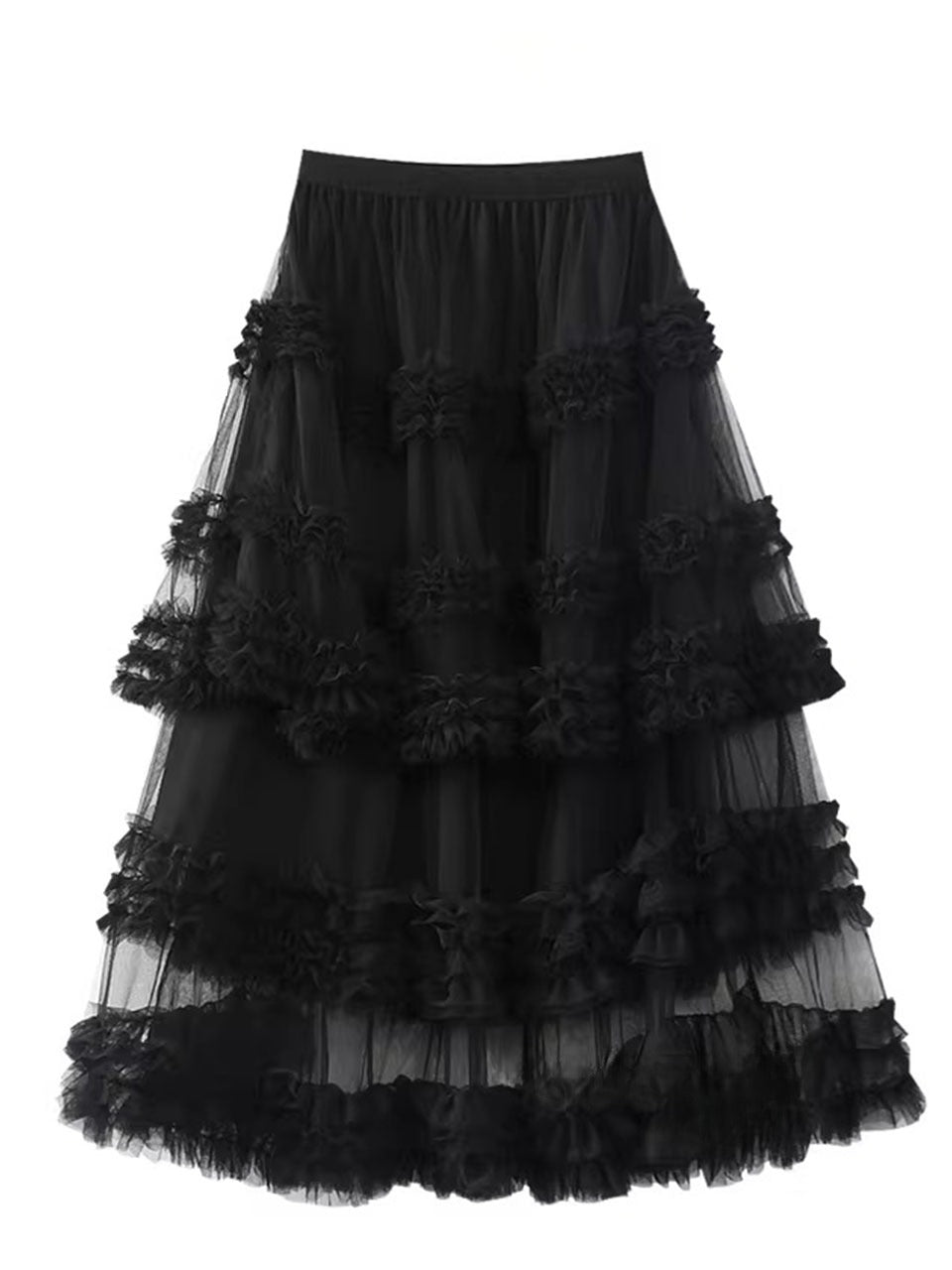 Ruffle Layered Flowy Vintage Circle Skirt