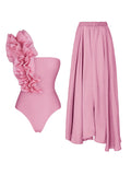 Barbiecore Pink One Shoulder Swimsuit
