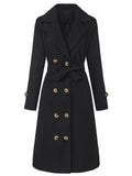 Black Double-Breasted Trench Coat