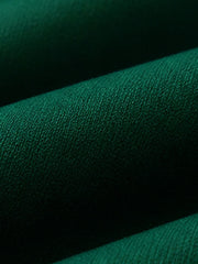 1950s Emerald Green Bow Tie Swing Dress 3/4 Sleeves