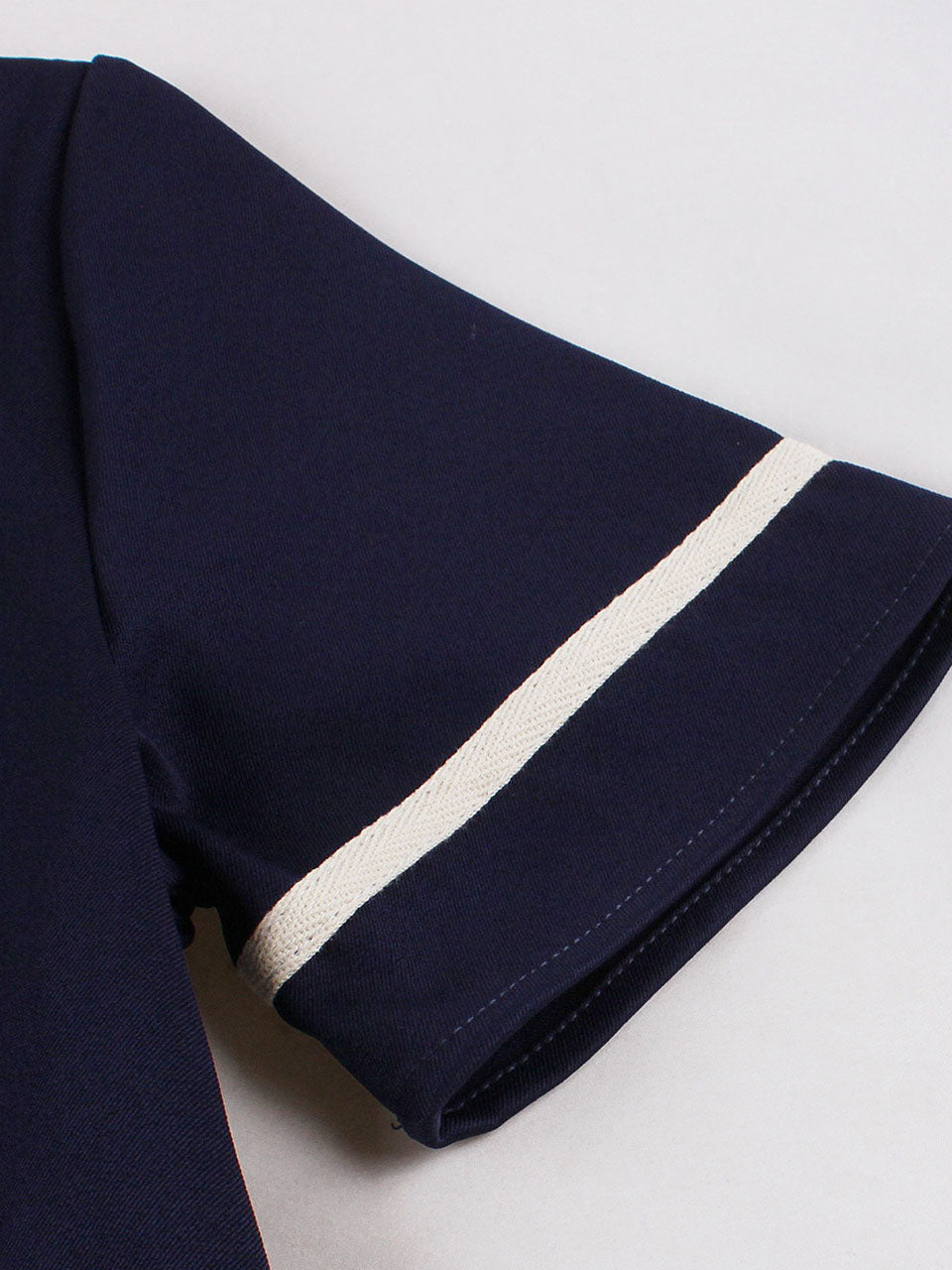 1950S Navy Short Sleeve Vintage Swing Dress