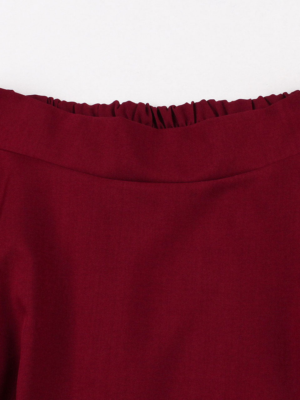1950s Wine Red Peplum Top