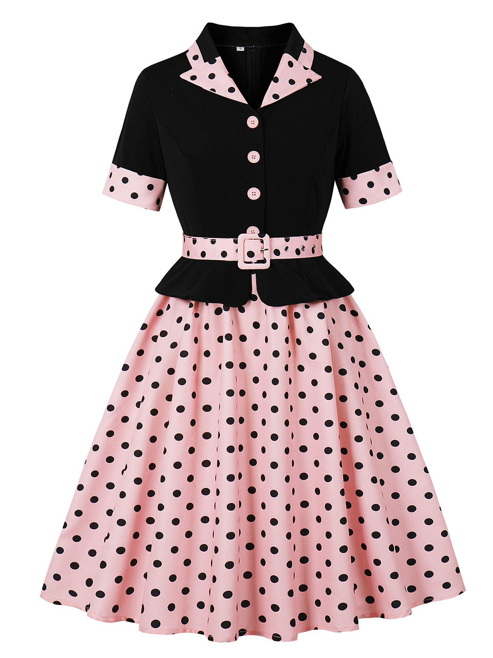 Ladybug Inspired Red and Black Polka Dot Shirt Dress