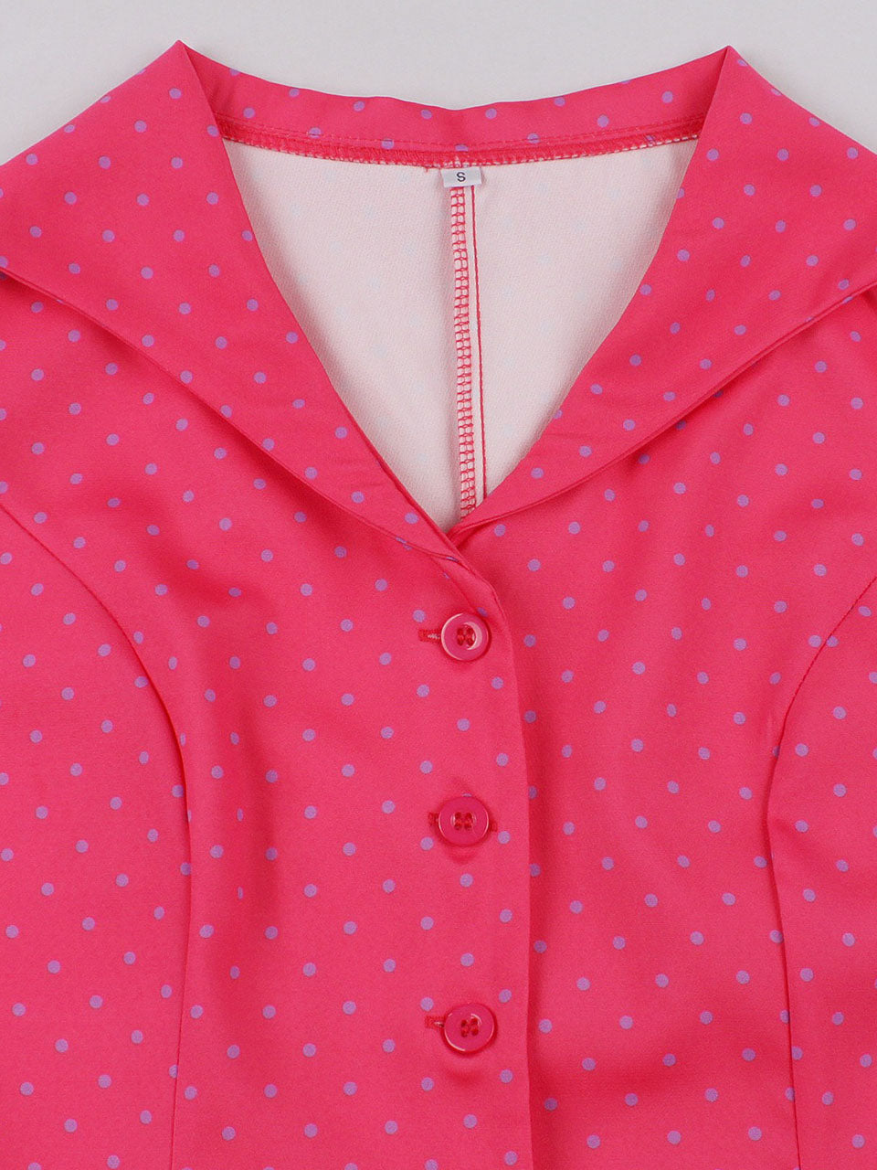 1950s Vintage Blue & Yellow Polka Dot Rockabilly Swing Dress